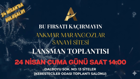 Ankmar Marangozlar Karma Sanayi Sitesi İçin Lansman Toplantısı Düzenleniyor