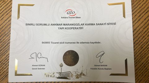 Ankmar Marangozlar Karma Sanayi Sitesi Projesinde Gelişme Var!